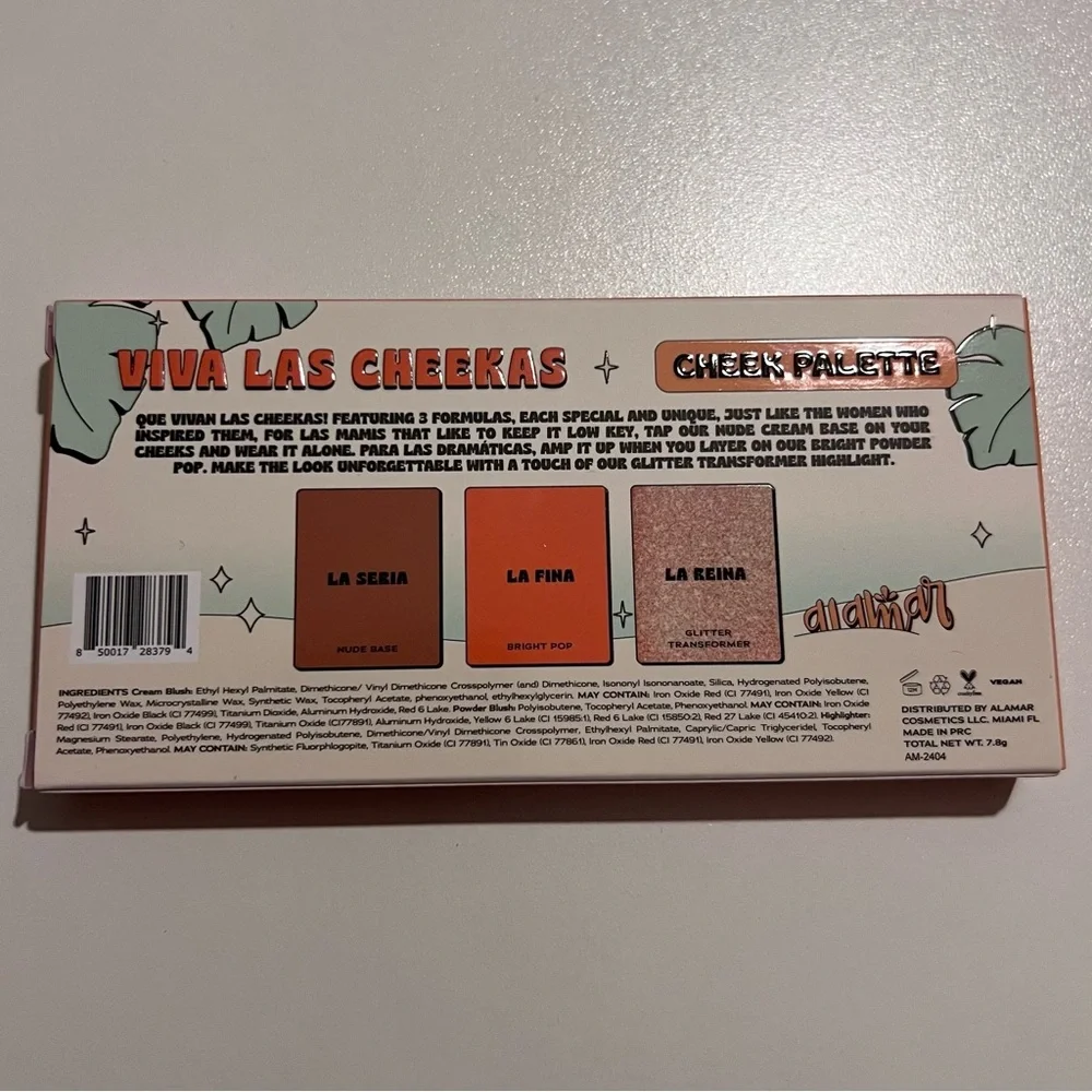 Alamar Viva La Cheekas Blush Palette - Coral, Peach, Shimmer
